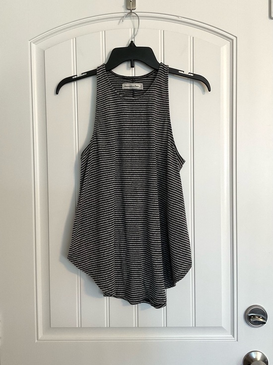 Abercrombie & Fitch Tops - Abercrombie & Fitch Women’s Racerback Black and Grey Striped Tank‎ Size Medium